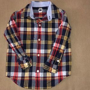Janie and Jack Plaid Button down shirt